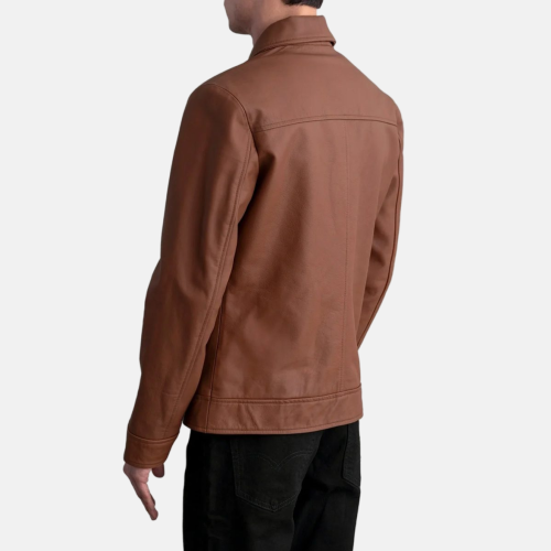 Men's Inferno Matte Brown Leather Jacket