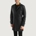Men's Infinity Black Leather Coat