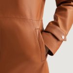 Men's Infinity Tan Brown Leather Coat