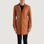 Men's Infinity Tan Brown Leather Coat