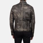 Men's Ionic Distressed Brown Leather Biker Jacket