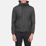 Men's Jimmy Black Hooded Windbreaker Jacket