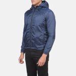 Men's Jimmy Blue Hooded Windbreaker Jacket