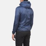 Men's Jimmy Blue Hooded Windbreaker Jacket