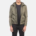 Men's Jimmy Green Hooded Windbreaker Jacket