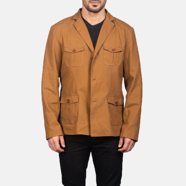 Mens's Kajetan Khaki Safari Jacket