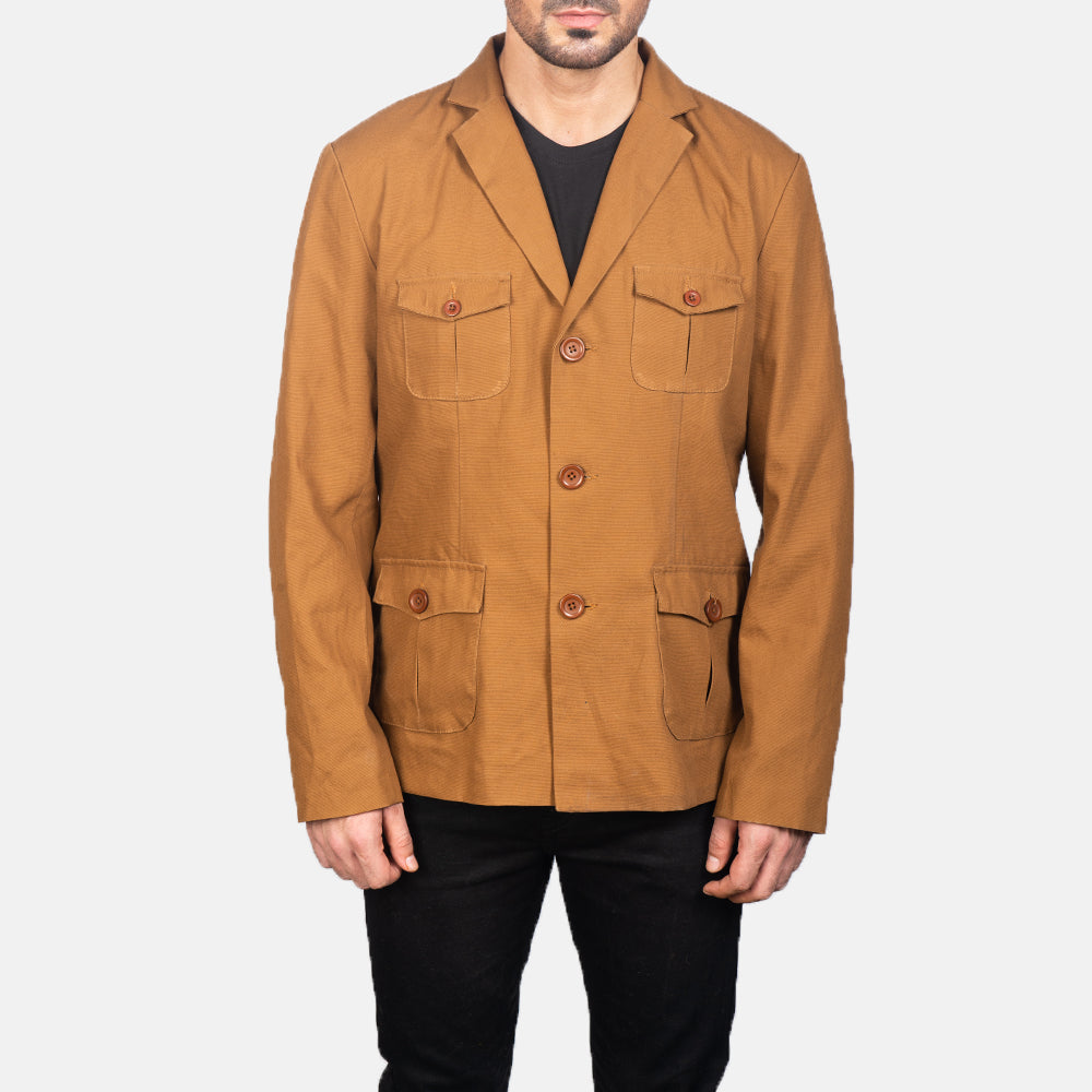 Mens's Kajetan Khaki Safari Jacket
