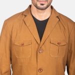 Mens's Kajetan Khaki Safari Jacket