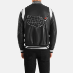 Men's Liberte New York Black Leather Varsity Jacket