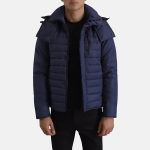 Men's Malcolm Blue Hooded Puffer Jacket