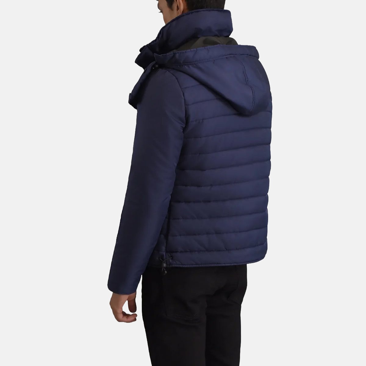 Men's Malcolm Blue Hooded Puffer Jacket