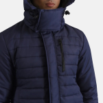 Men's Malcolm Blue Hooded Puffer Jacket