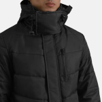 Men's Moore Black Hooded Parka Jacket