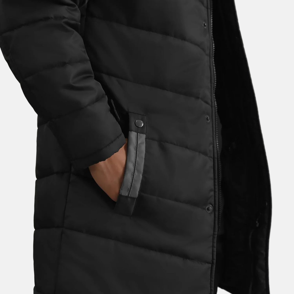 Men's Moore Black Hooded Parka Jacket