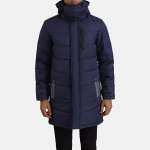 Men's Moore Blue Hooded Parka Jacket