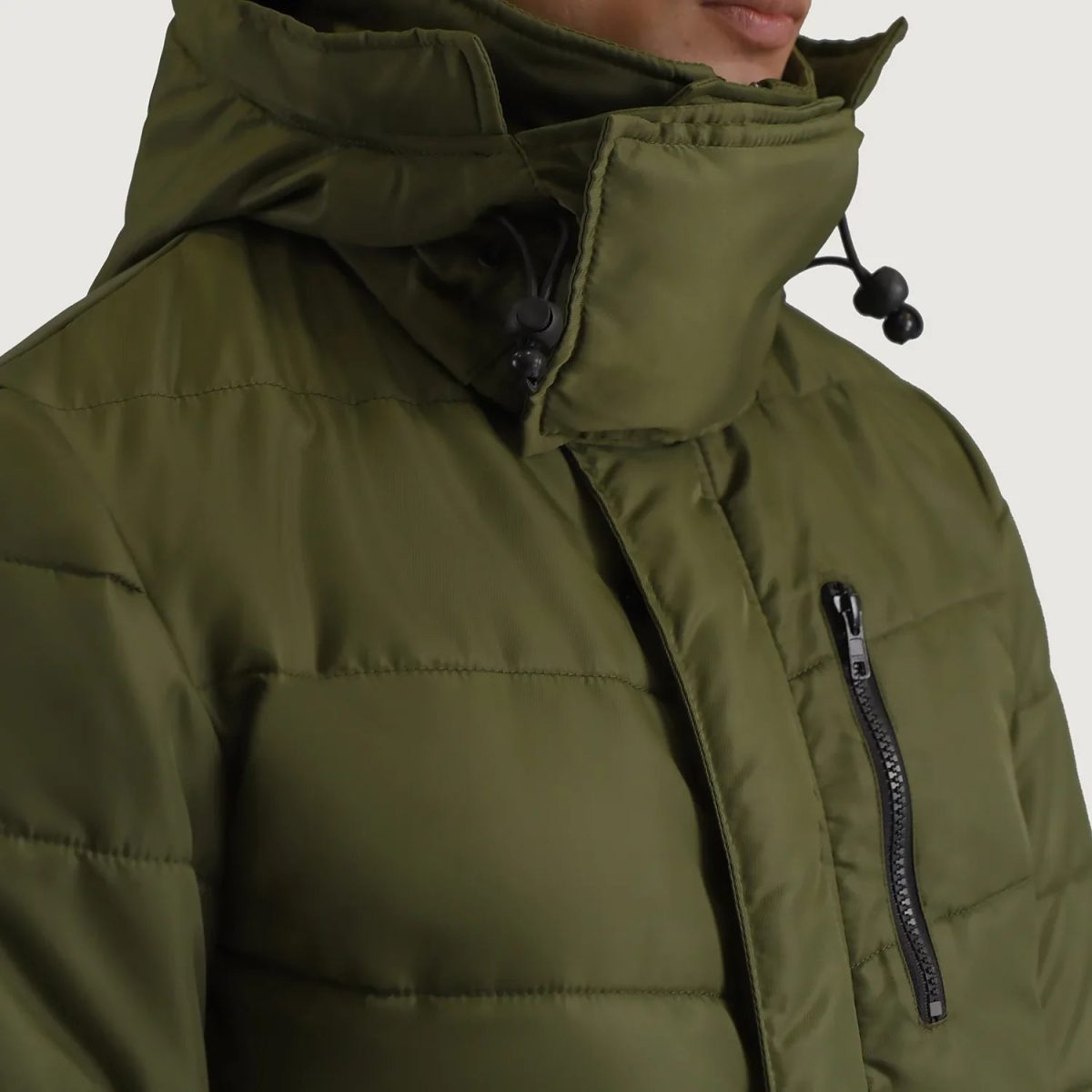Men's Moore Green Hooded Parka Jacket
