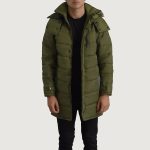 Men's Moore Green Hooded Parka Jacket