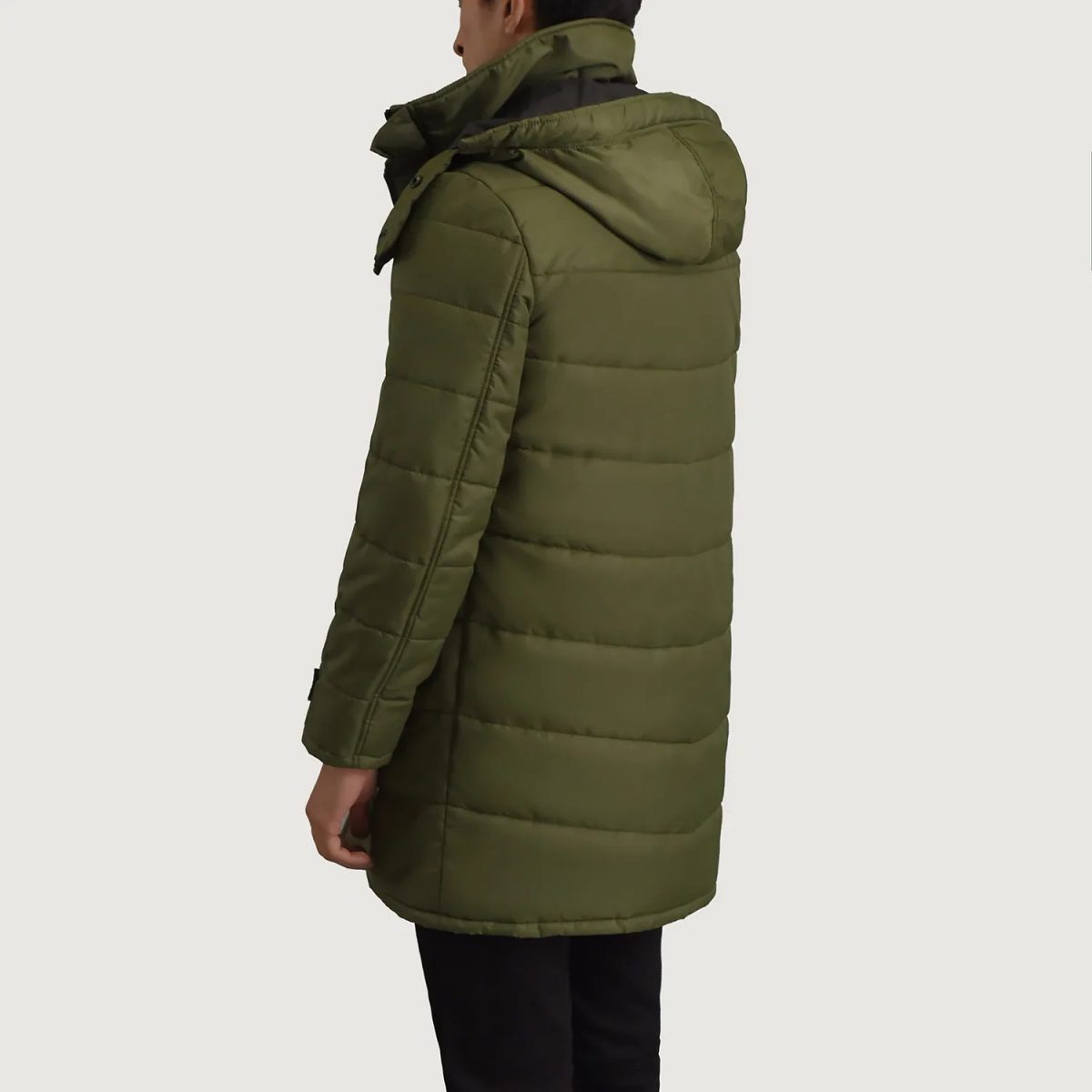 Men's Moore Green Hooded Parka Jacket