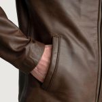 Men's Mystical Pullup Brown Leather Jacket