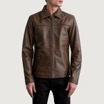 Men's Mystical Pullup Brown Leather Jacket