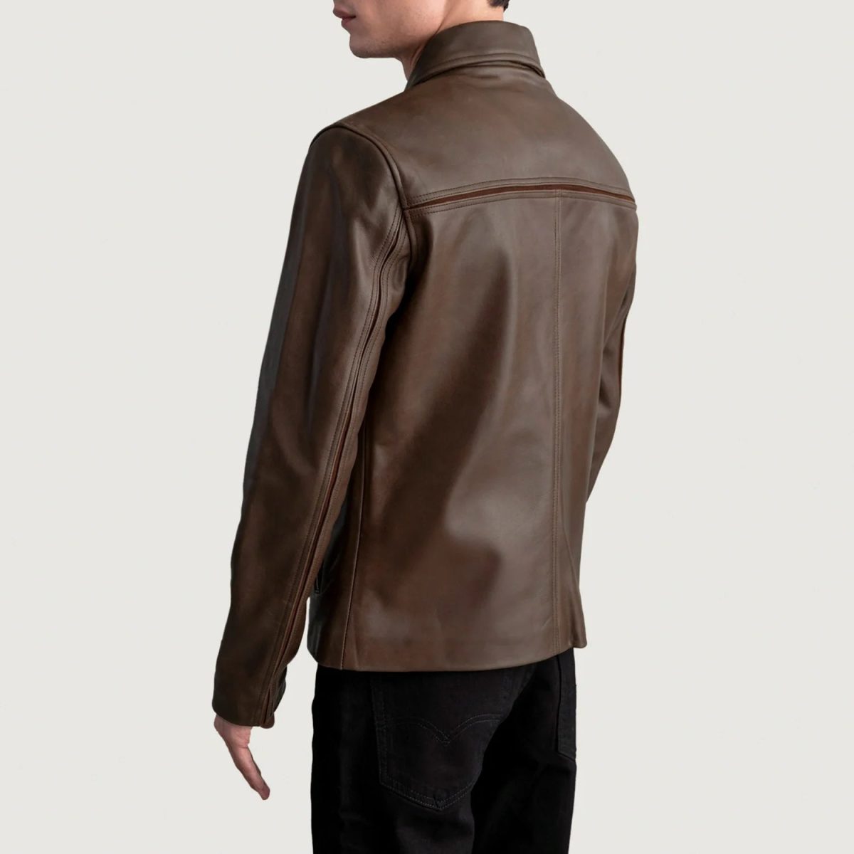 Men's Mystical Pullup Brown Leather Jacket