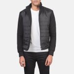 Men's Nashville Quilted Black Windbreaker Jacket