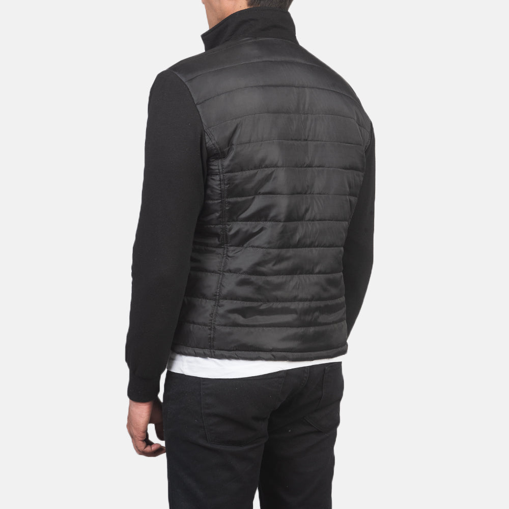 Men's Nashville Quilted Black Windbreaker Jacket