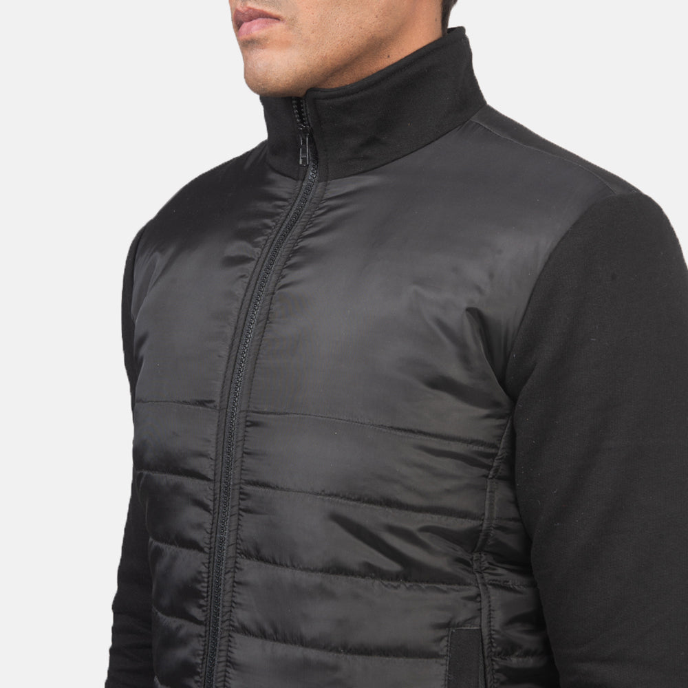Men's Nashville Quilted Black Windbreaker Jacket