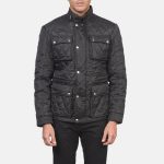 Men's Nelson Quilted Black Windbreaker Jacket