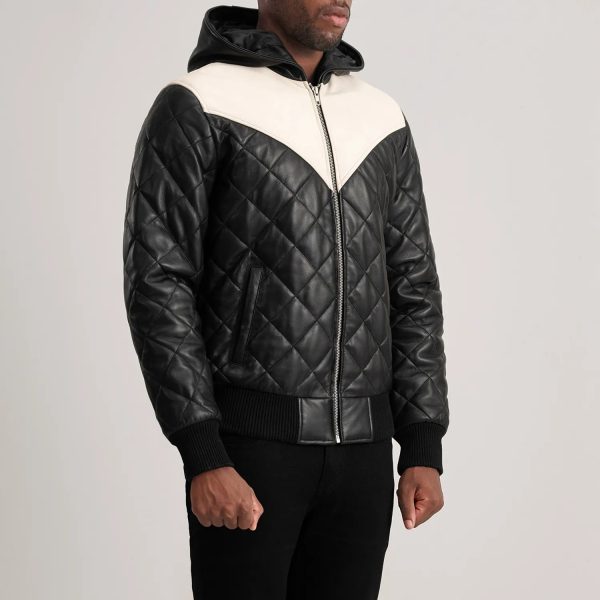 Men_s_Norman_Black_Hooded_Bomber_Leather_Puffer_Jacket_Side_Pose-3-1733734016814