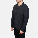 Men's Borges Black Cotton Blazer