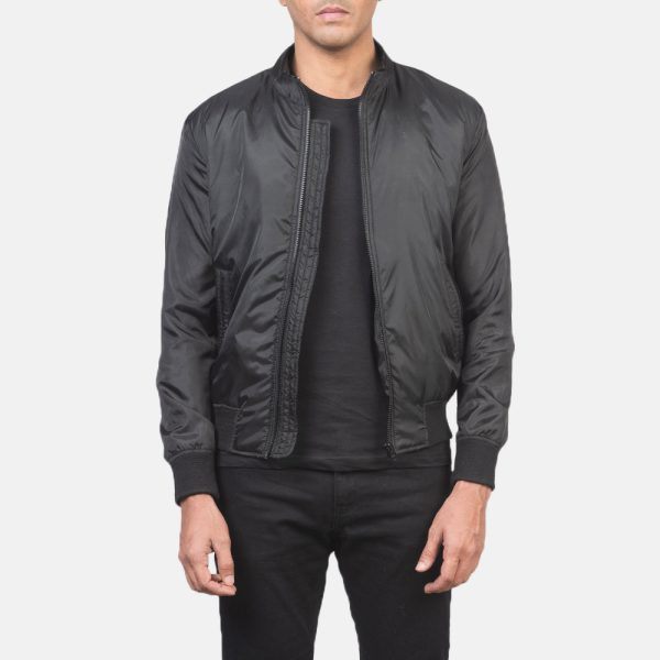 Men's Ramon Black Bomber Leather Jacket