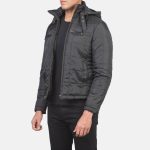 Men's Alps Quilted Black Windbreaker Jacket