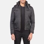 Men's Alps Quilted Black Windbreaker Jacket