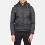 Men's Alps Quilted Black Windbreaker Jacket