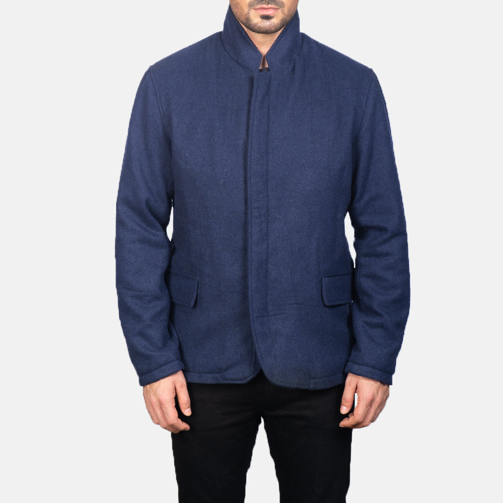Men's Thomas Navy Blue Premium Wool Jacket