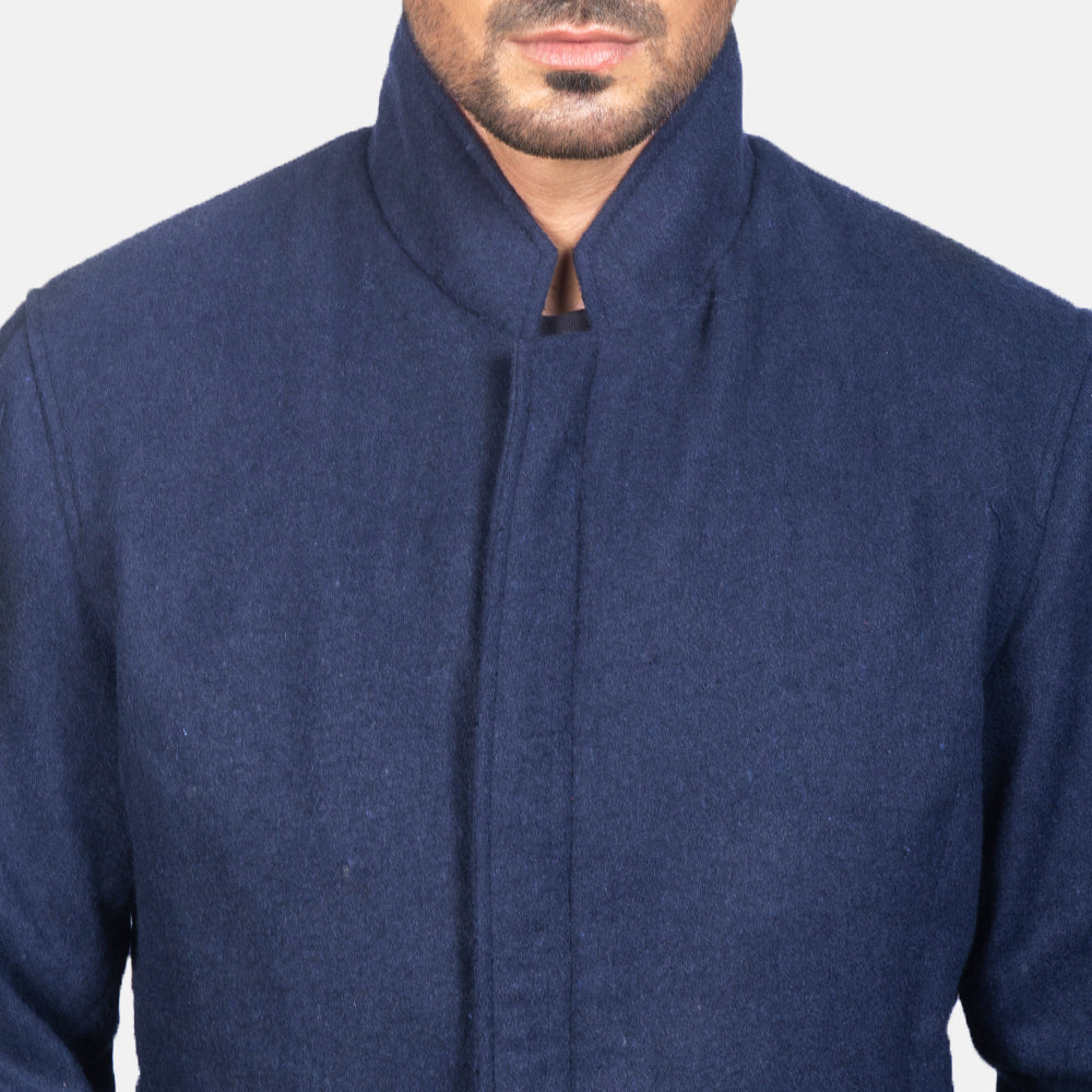 Men's Thomas Navy Blue Premium Wool Jacket