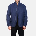 Men's Thomas Navy Blue Premium Wool Jacket