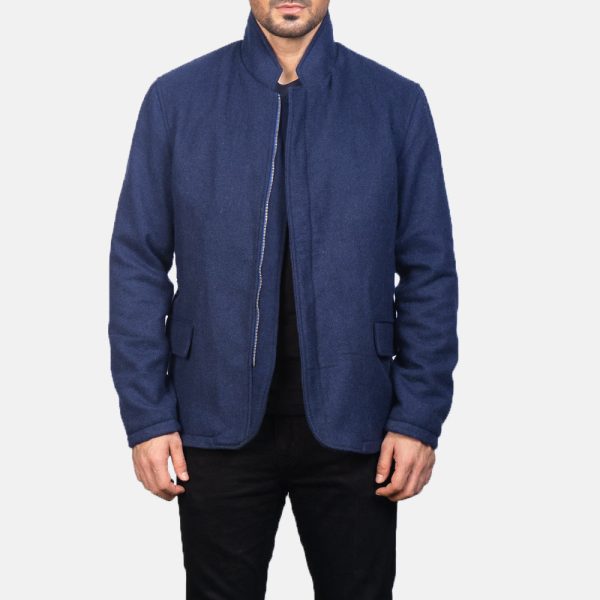 Men's Thomas Navy Blue Premium Wool Jacket