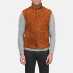 Men's Tony Brown Suede Leather Vest
