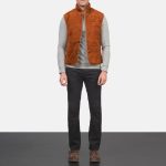 Men's Tony Brown Suede Leather Vest