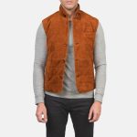 Men's Tony Brown Suede Leather Vest