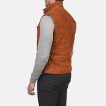 Men's Tony Brown Suede Leather Vest