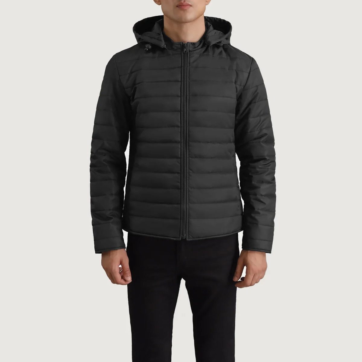 Men's Tyler Black Hooded Puffer Jacket