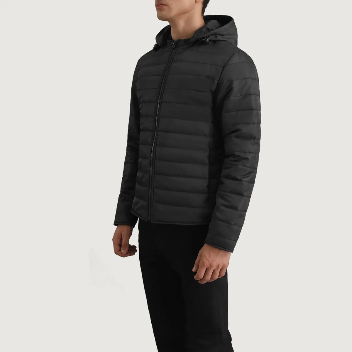 Men's Tyler Black Hooded Puffer Jacket