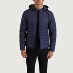 Men's Tyler Blue Hooded Puffer Jacket