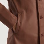 Men's Urban Slate Brown Real Leather Blazer