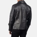 Men's Vincent Black Leather Biker Jacket