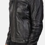 Men's Youngster Black Leather Biker Jacket