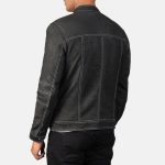 Men's Youngster Distressed Black Leather Biker Jacket